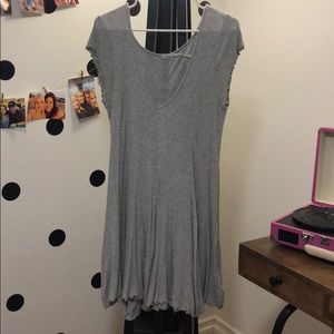 Ruffle gray dress